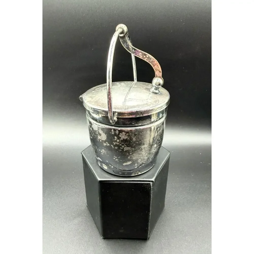 Vintage Wallace Silverplate Mechanical Swing-top Ice Bucket M638